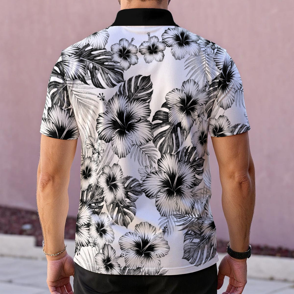 Midnight Hawaiian Hibiscus | Polo Shirt