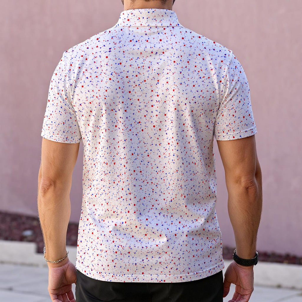Globe-Star Spatter | Polo Shirt