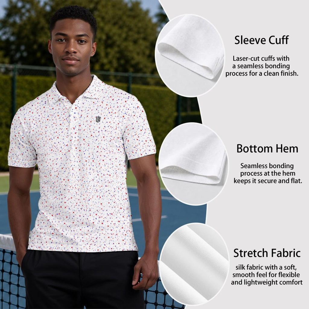 Globe-Star Spatter | Polo Shirt