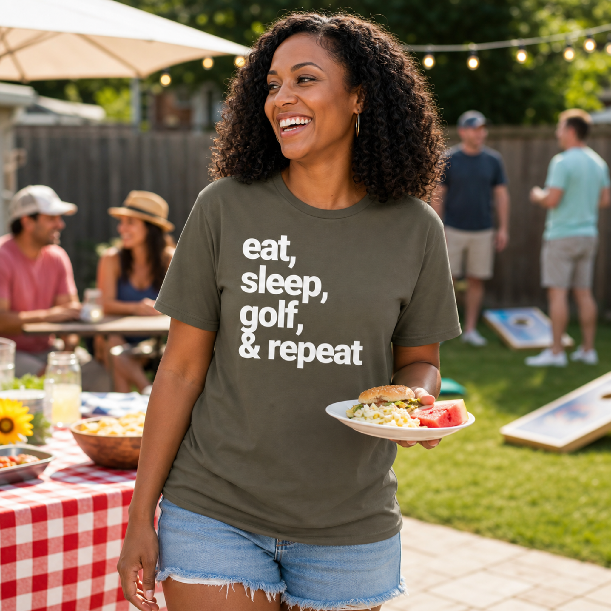 Low Low Classic Tee: eat, sleep, golf & repeat | shirt (7 colors)
