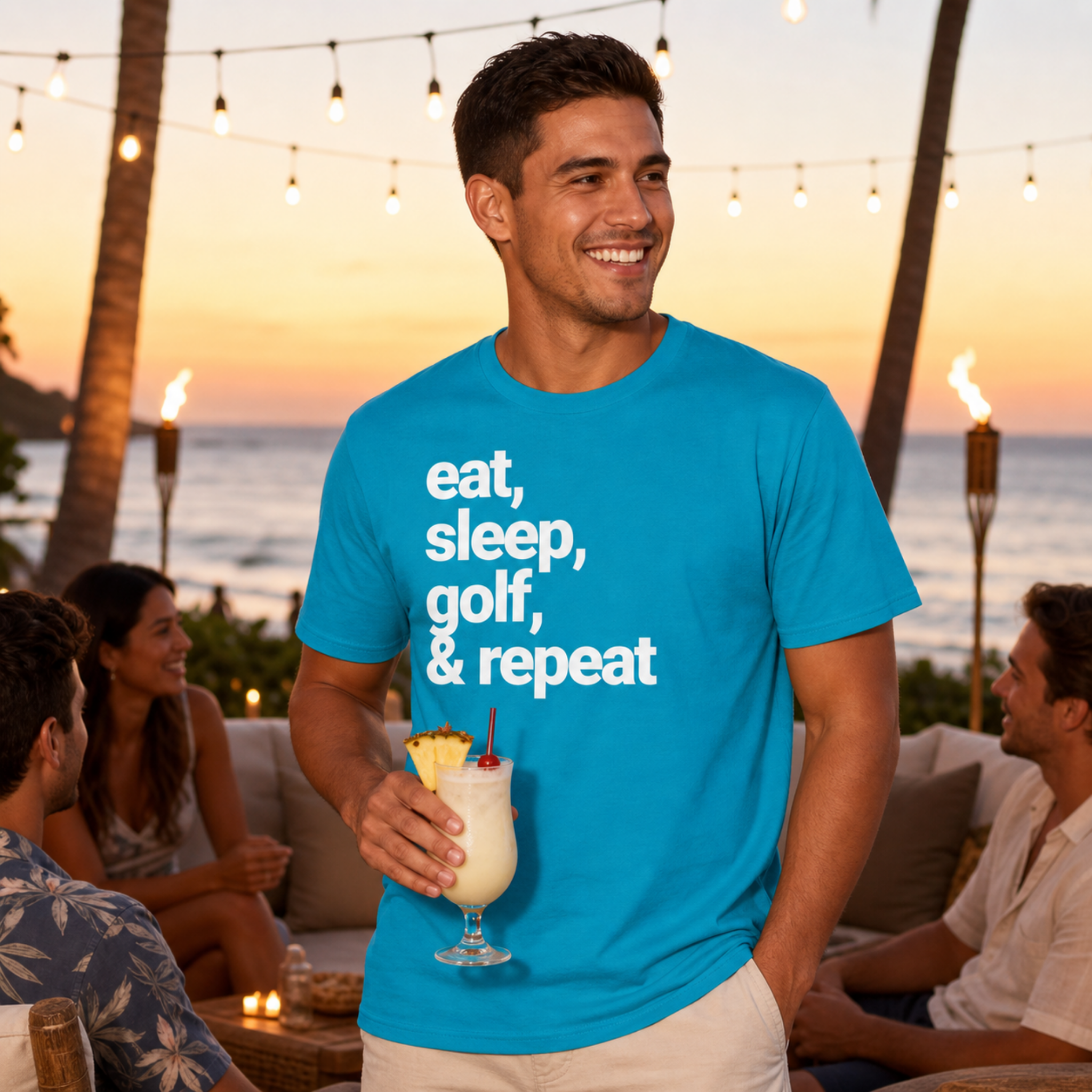 Low Low Classic Tee: eat, sleep, golf & repeat | shirt (7 colors)