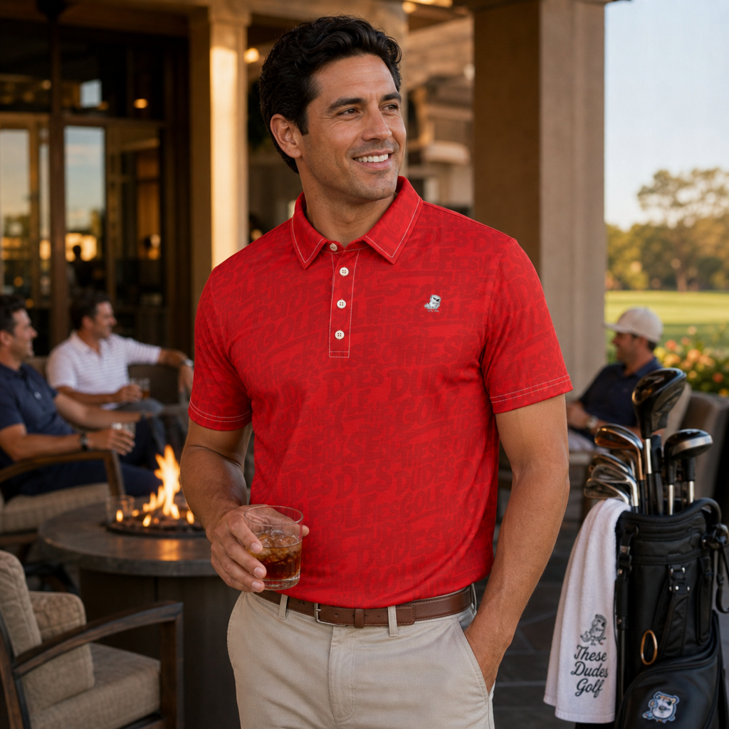 Low Low: These Dudes Golf | Polo (slim fit) (red)