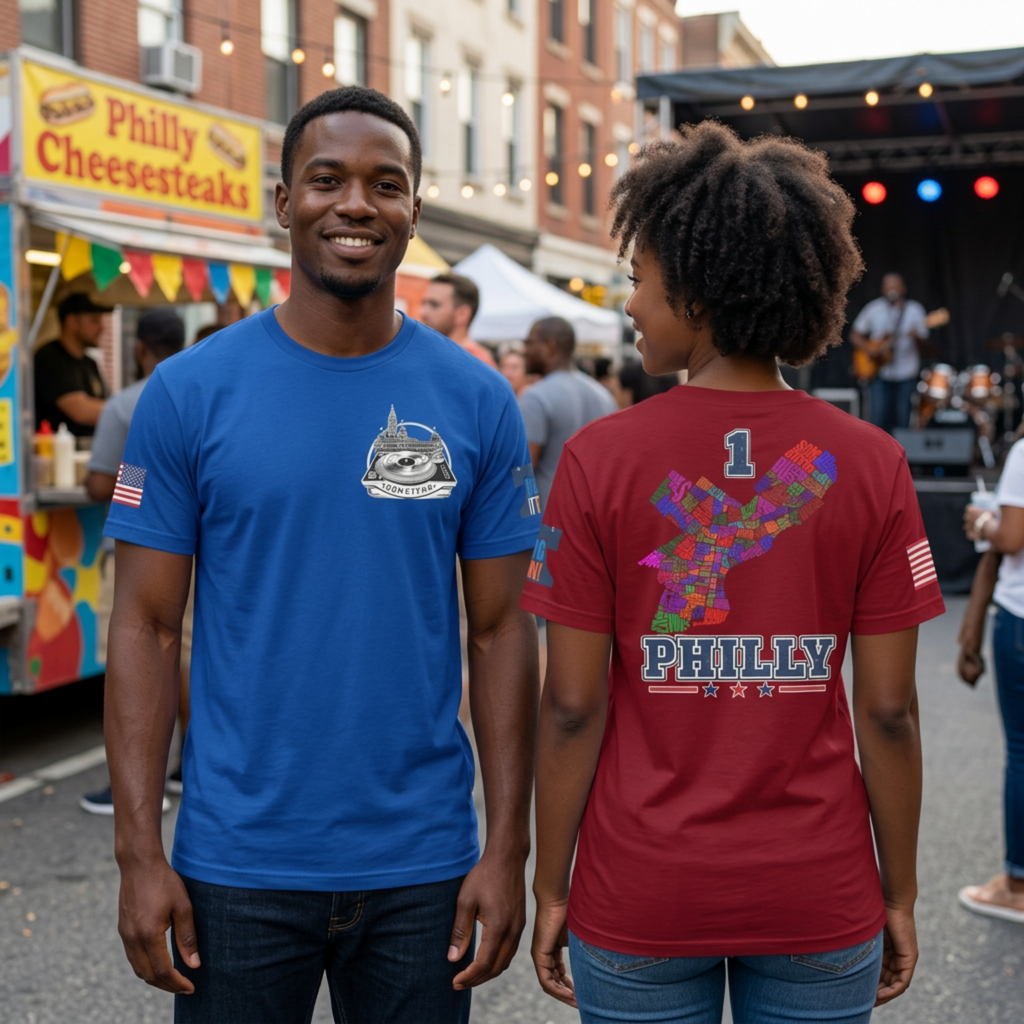 Home Team Classic Tee: 1 Philly | red/blue